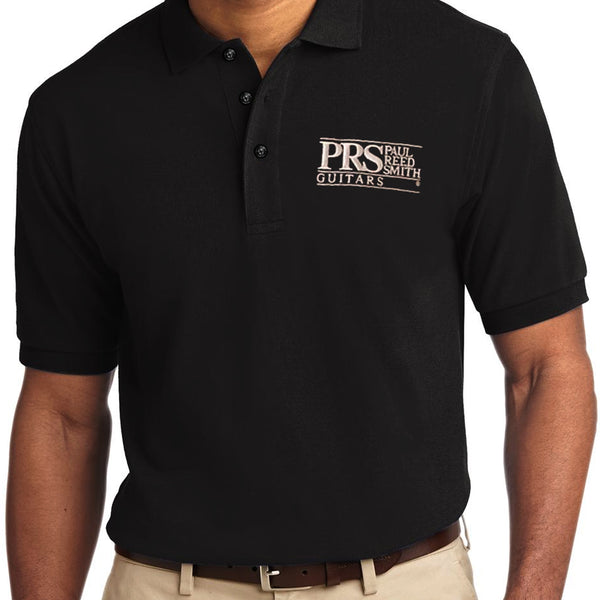 PRS Golf Polo Shirt Block Logo w/Bird in Black - Medium - 102882003001