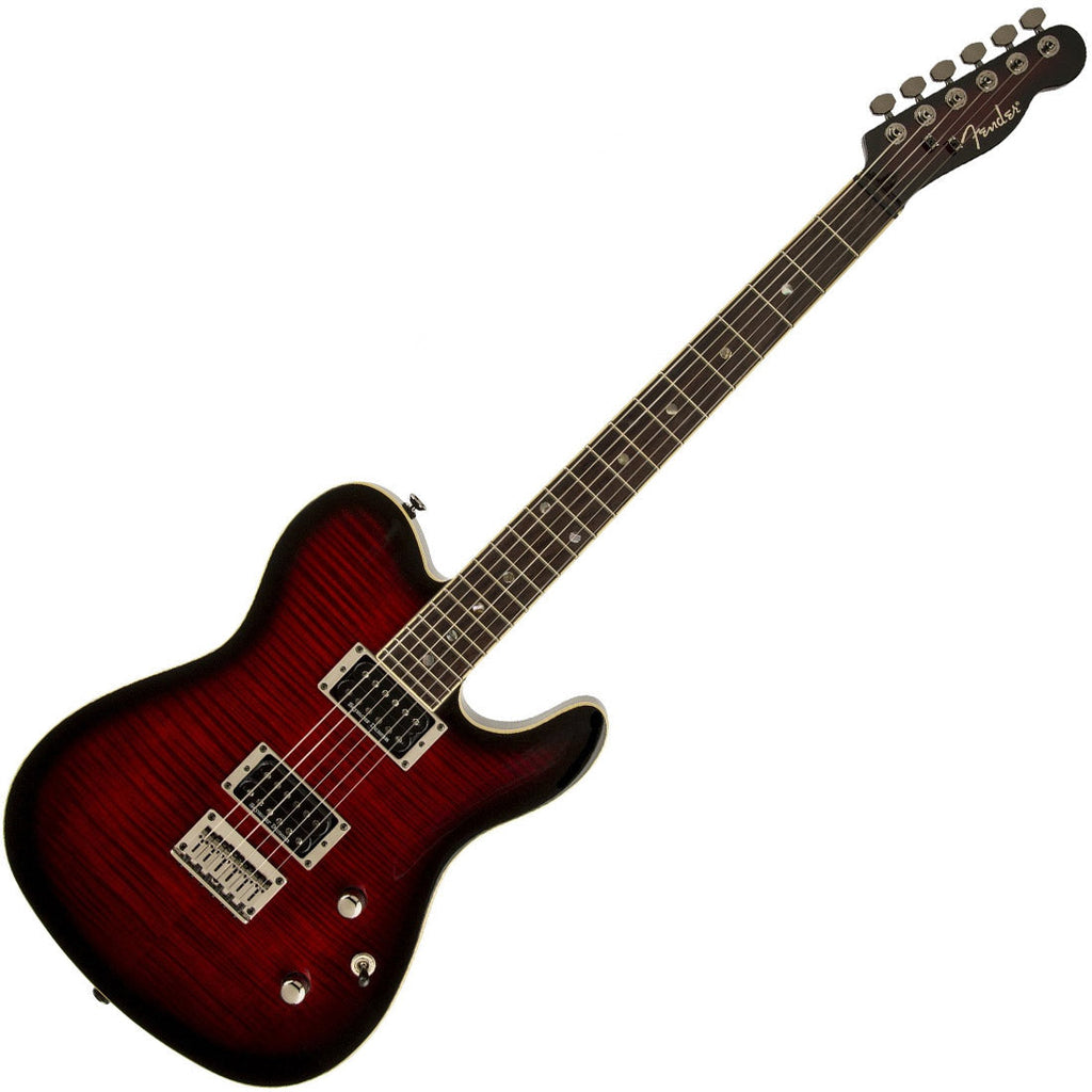 Fender Special Edition Custom Telecaster Electric Guitar FMT HH in Black Cherry Burst - 0262004561