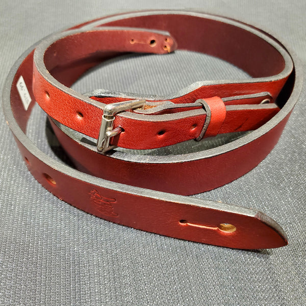Bear Premium Red Leather Strap - PREMTHINRED