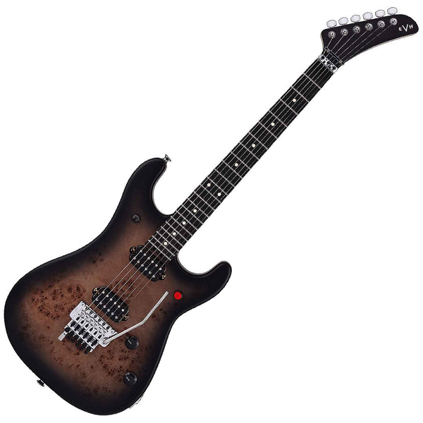 EVH 5150 Deluxe Electric Guitar Ebony Fretboard Poplar Burl in Black Burst - 5108002557