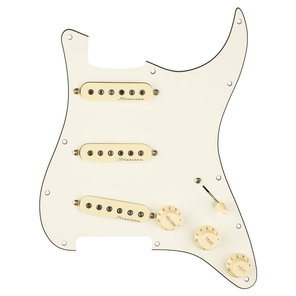 Fender Pre-wired Stratocaster Pickguard SSS Hot Noiseless White Black White - 0992346509