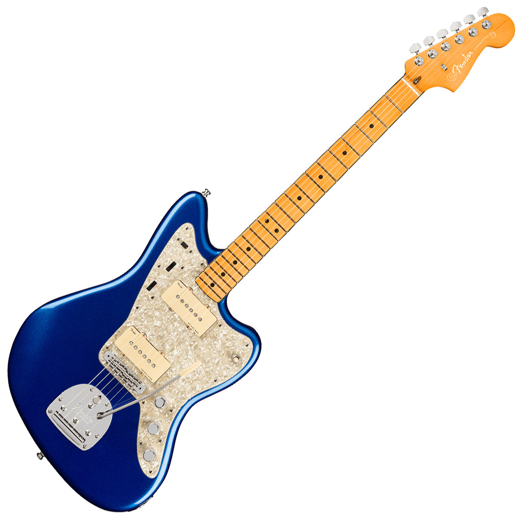Fender American Ultra Jazzmaster Electric Guitar Maple in Cobra Blue w/Case - 0118052795