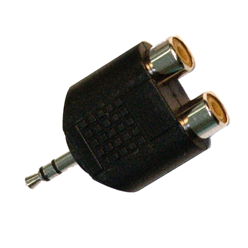 Apex AA52 Stereo 1/8 Male to 2 x RCA Female Solid Y Adapter