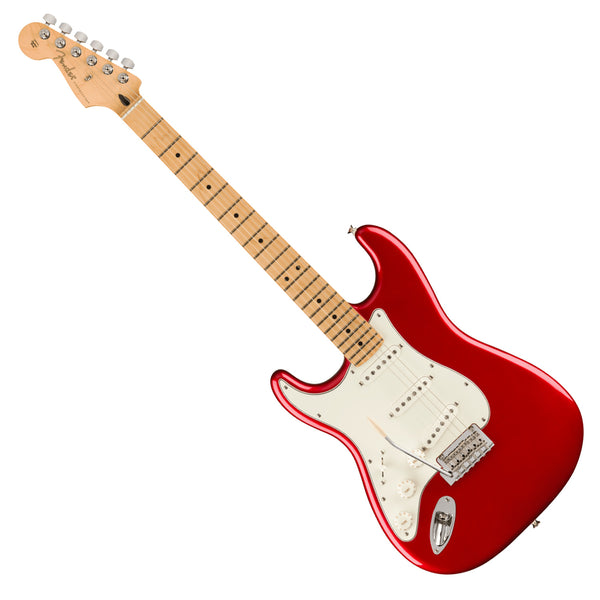 Fender Player Stratocaster Electric Guitar Left Hand Maple Neck in Candy Apple Red - 0144512509