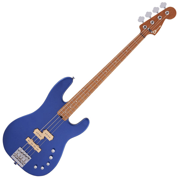 Charvel Pro Mod Bass Guitar San Dimas Style PJ Bass Guitar Carmelized Maple Mystic Blue - 2965068554