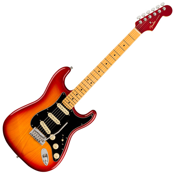 Fender Ultra Luxe Stratocaster Electric Guitar Maple in Plasma Red Sunburst w/Case - 0118062773