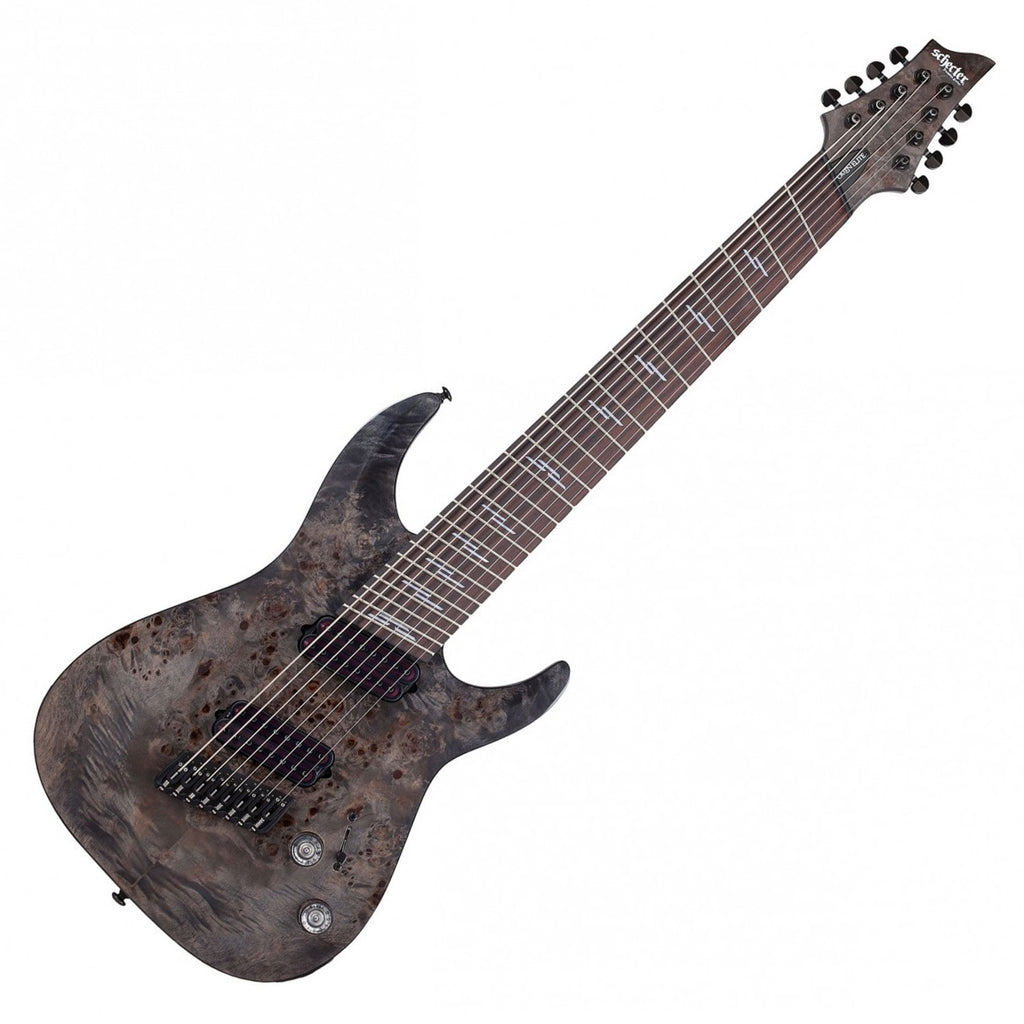 Schecter Omen Elite-8 8 String Multiscale Electric Guitar in Charcoal - 2466SHC