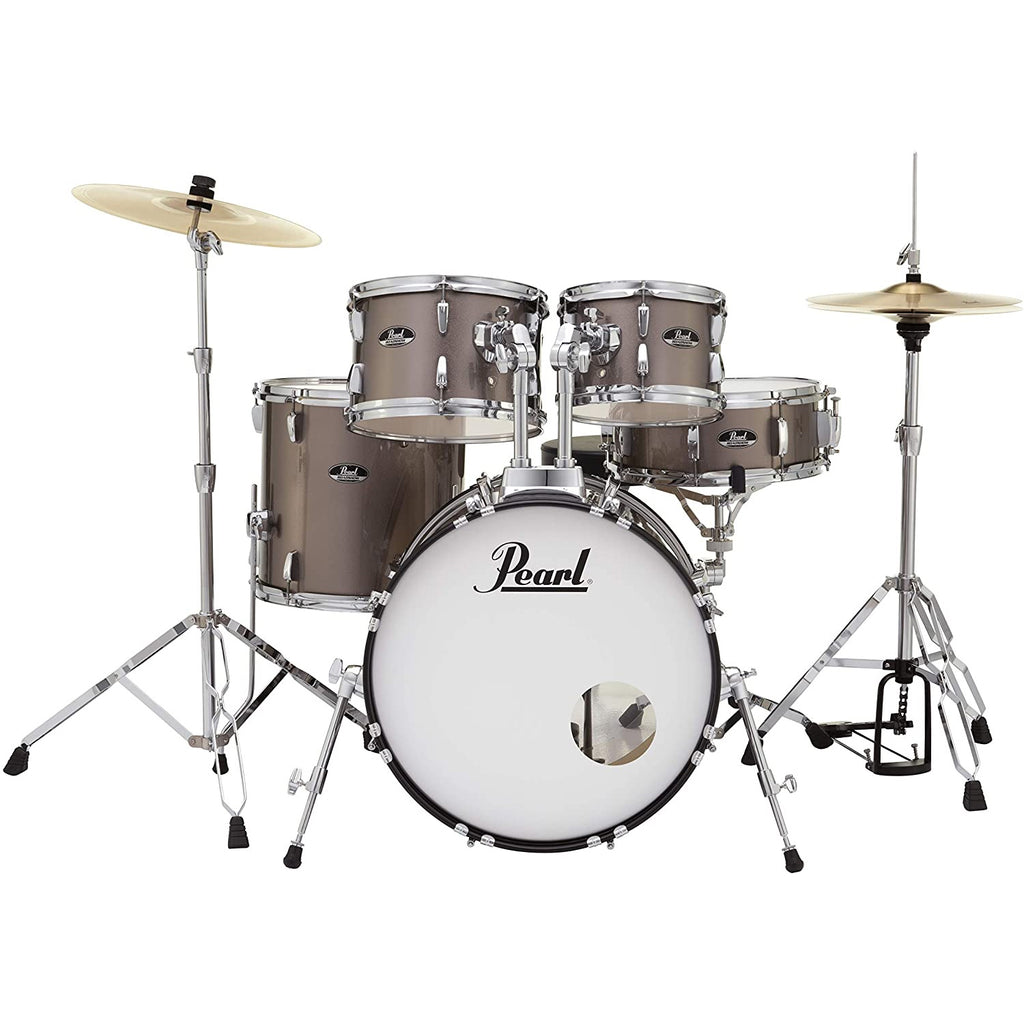 Pearl 5 Piece Roadshow Drum Kit in Bronze Metallic w/Stands and Cymbals - RS505CC707