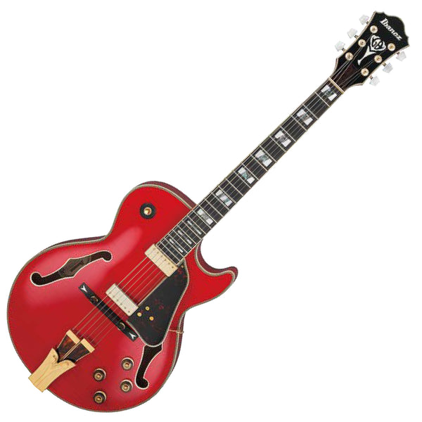 Ibanez George Benson Hollowbody Electric Guitar HH in Sapphire Red w/Case - GB10SEFMSRR