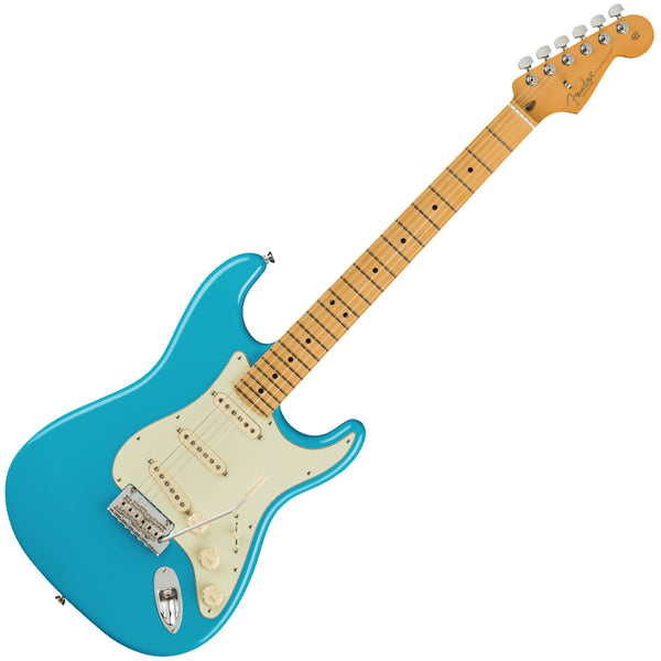 Fender American Professional II Stratocaster Electric Guitar Maple in Miami Blue w/Case - 0113902719