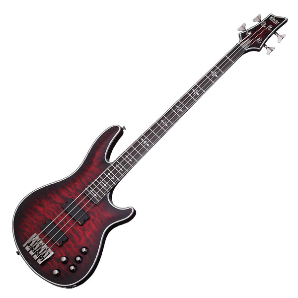 Schecter Hellraiser Extreme-4 String Electric Bass Crimson Red Burst Satin - 1910SHC