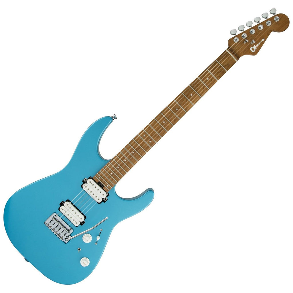 Charvel Pro-Mod Dinky DK24 HH 2PT Caramelized Maple Electric Guitar in Matte Blue Frost - 2969411534