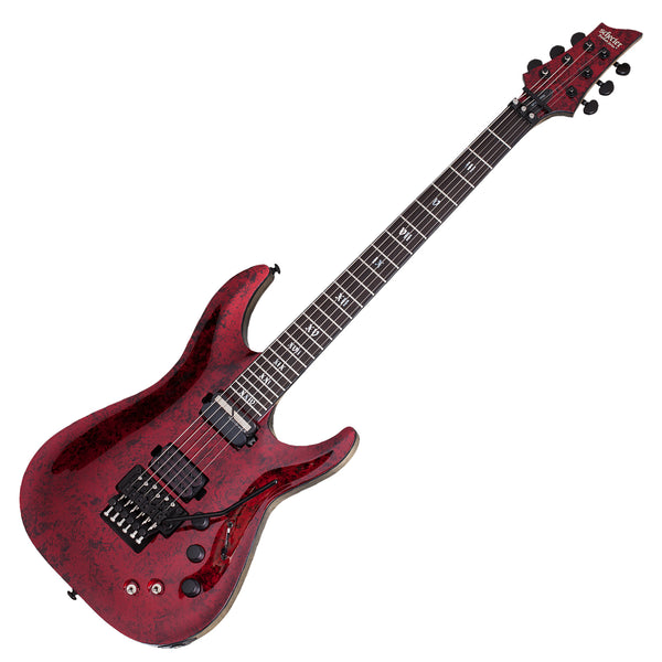 Schecter C-1 Electric Guitar Floyd Rose Sustainiac Apocalypse Electric Guitar in Red Reign - 3057SHC