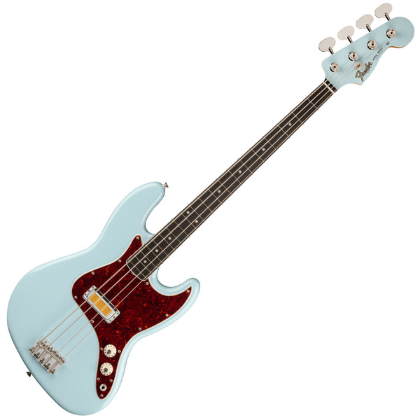 Fender Gold Foil Jazz Electric Bass Ebony in Sonic Blue - 0140711372
