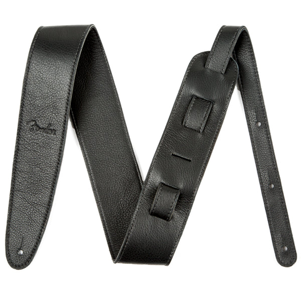 Fender 2.5 Inch Artisan Crafted Leather Strap in Black - 0990622006