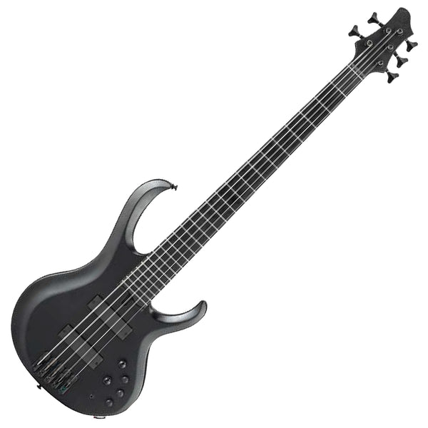 Ibanez Iron Label  BTB 5 String Electric Bass Neck Thru HH in Black Flat - BTB625EXBKF