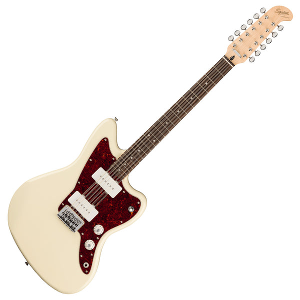 Squier Paranormal Jazzmaster XII Electric Guitar LF Olympic White - 0377051505
