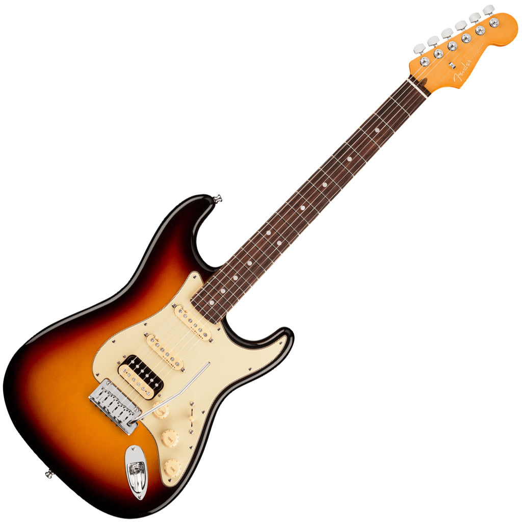 Fender American Ultra Stratocaster HSS Electric Guitar Rosewood in Ultraburst w/Case - 0118020712