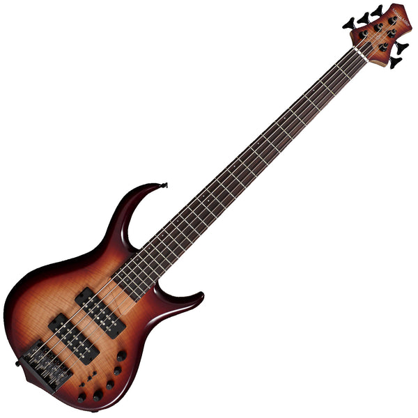 Sire M7 5 String Electric Bass Alder Body Ebony Fingerboard in Brown Sunburst - M7ALDER5BRS