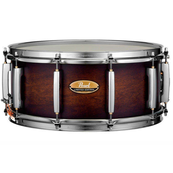 Pearl Limited Edition Poplar Fibreglass Snare Drum in Satin Brownburst - PF1565SC317