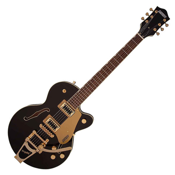 Gretsch G5655TG Electromatic Center Block Jr Single Cut Bigsby Electric Guitar in Black Gold - 2509700565