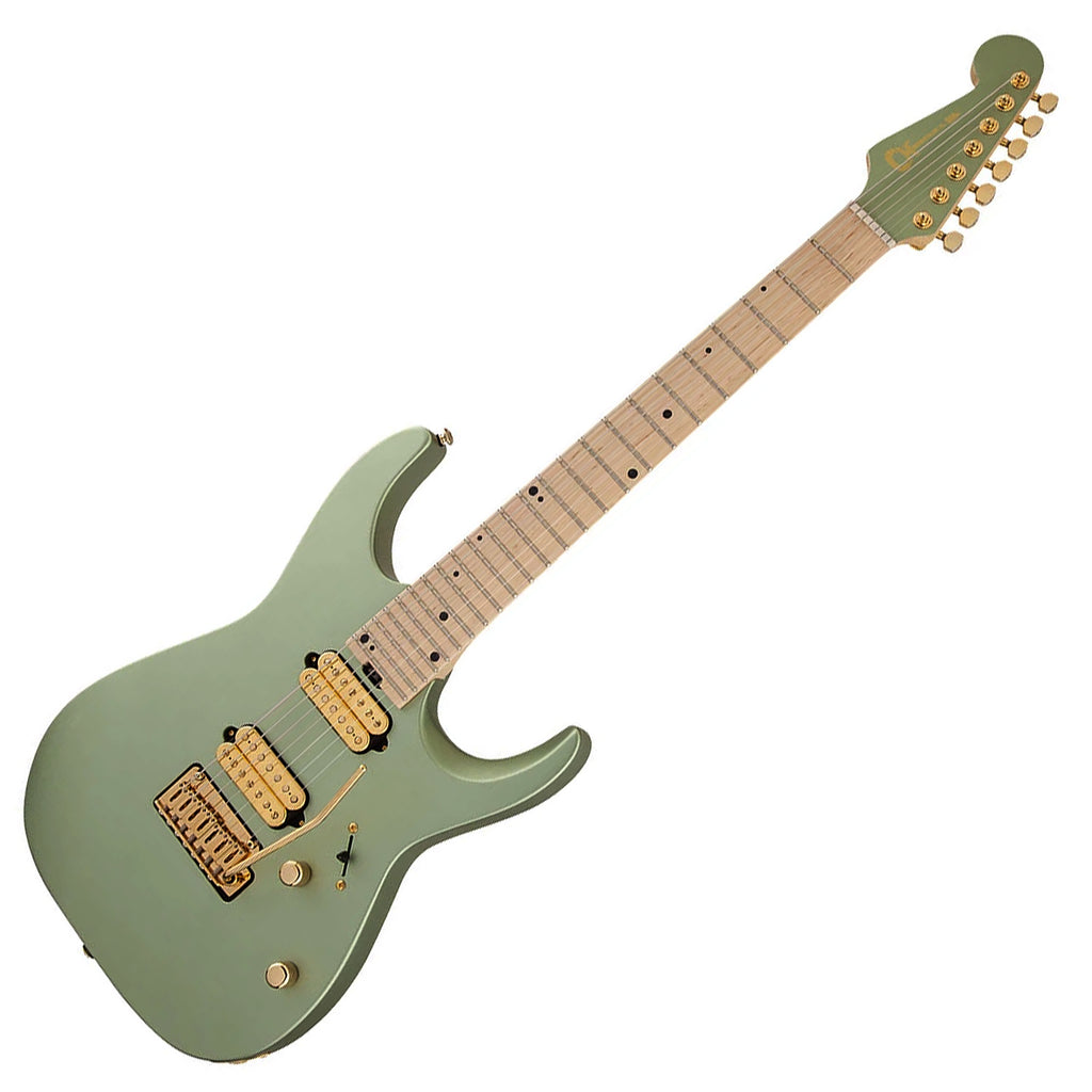 Charvel Angel Vivaldi Dinky DK24 7 String NOVA Maple Electric Guitar in Satin Sage Green - 2979411578