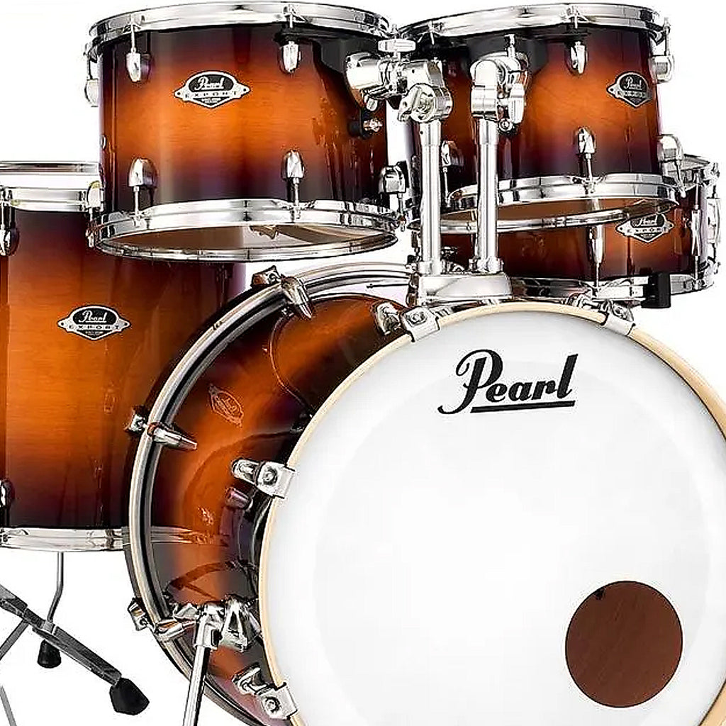 Pearl Export EXL 5 Piece Drumkit & Hardware in Gloss Tobacco Burst w/Zildjian Cymbal Pack no Throne - EXL725ZPC222