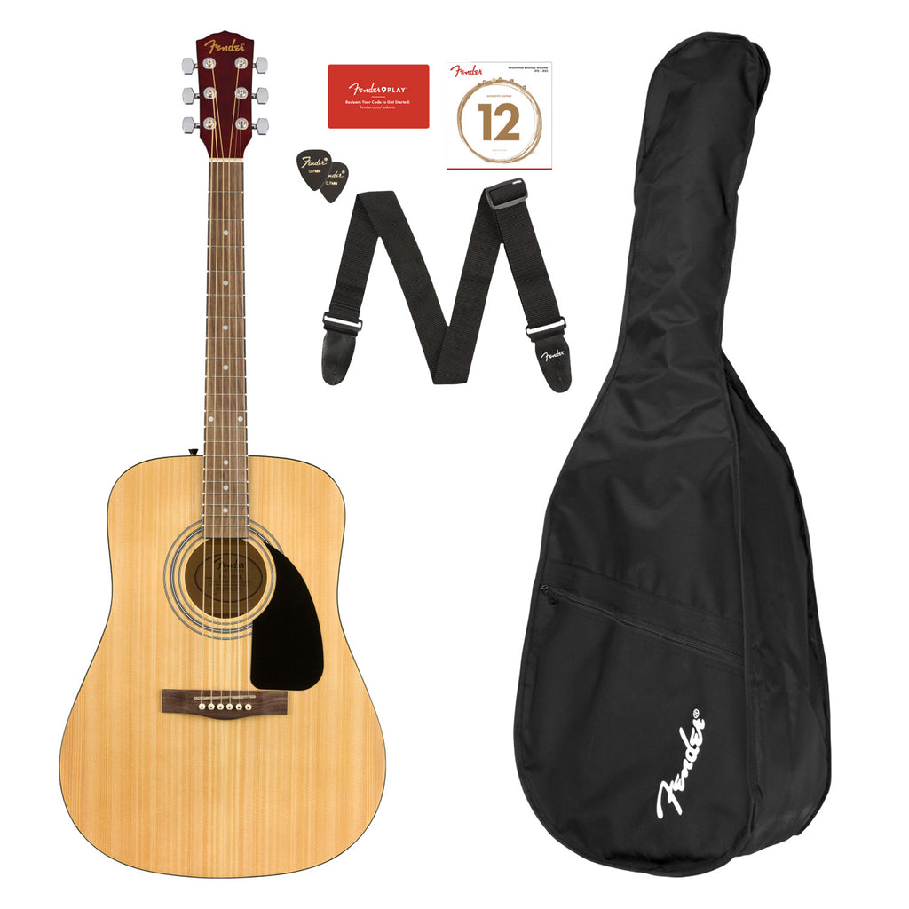 Fender FA-115 Dreadnought Acoustic Guitar Pack in Natural - 0971210721