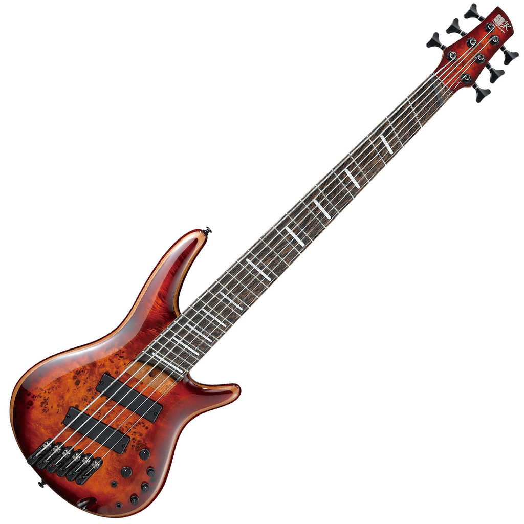 Ibanez SR 5 String Multi Scale Bass Guitar in Brown Topaz Burst - SRMS805BTT