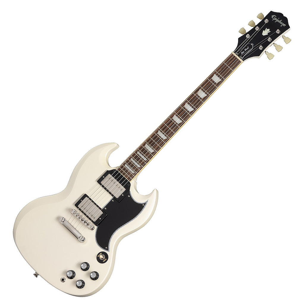 Epiphone 1961 Les Paul SG Standard Electric Guitar in Aged Classic White - EIGC61SGCWNH