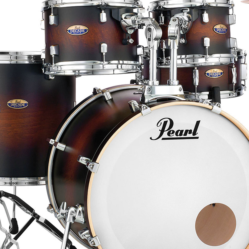 Pearl Decade Maple 5 Piece Shell Pack in Satin Brown Burst - DMP925SPC260