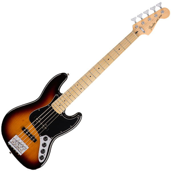 Fender Deluxe Active Jazz Electric Bass V Maple Fingerboard in 3 Color Sunburst - 0143612300