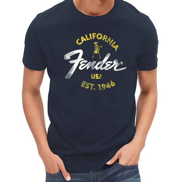 Fender Baja Blue T-Shirt Blue Large - 9190117506