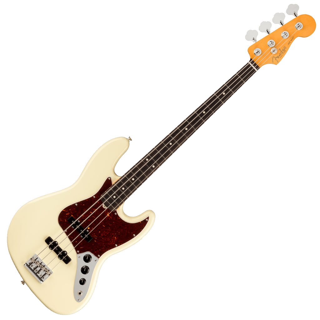 Fender American Professional II Jazz Bass Guitar Rosewood Olympic White w/Case - 0193970705
