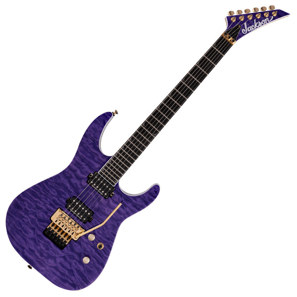Jackson Pro SL2Q Electric Guitar Mahogany in Trans Purple Gold Hardware - 2914323592