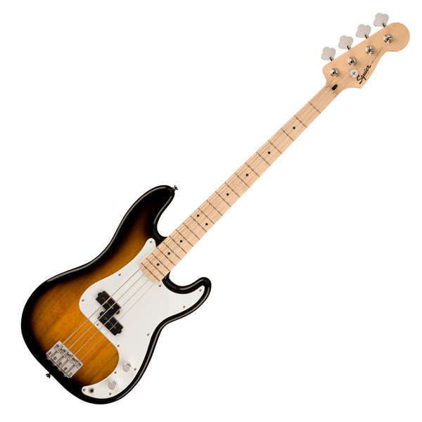 Squier Sonic P-Bass Electric Bass Maple Neck White Pickguard in 2 Tone Sunburst - 0373902503