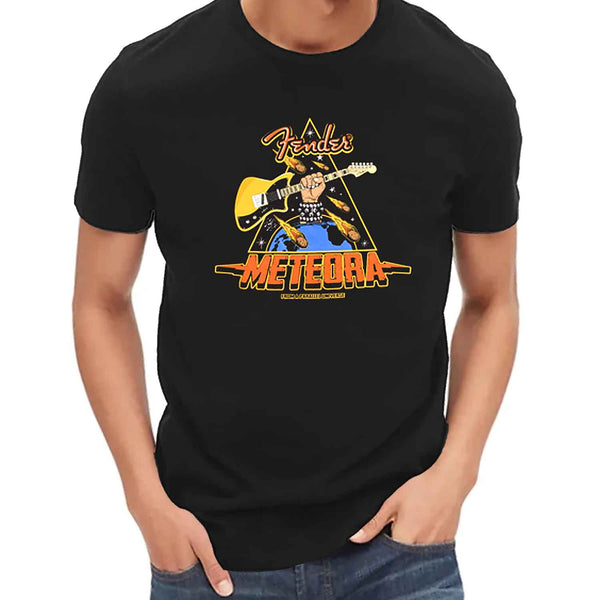 Fender Meteora Black T-Shirt Medium - 9190113406
