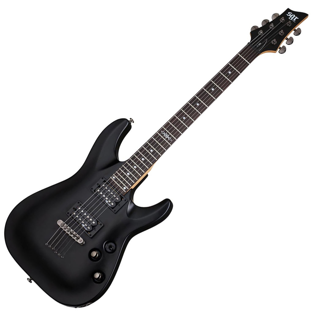 Schecter C-1 SGR Electric Guitar by Schecter Midnight Satin Black - 3801SHC