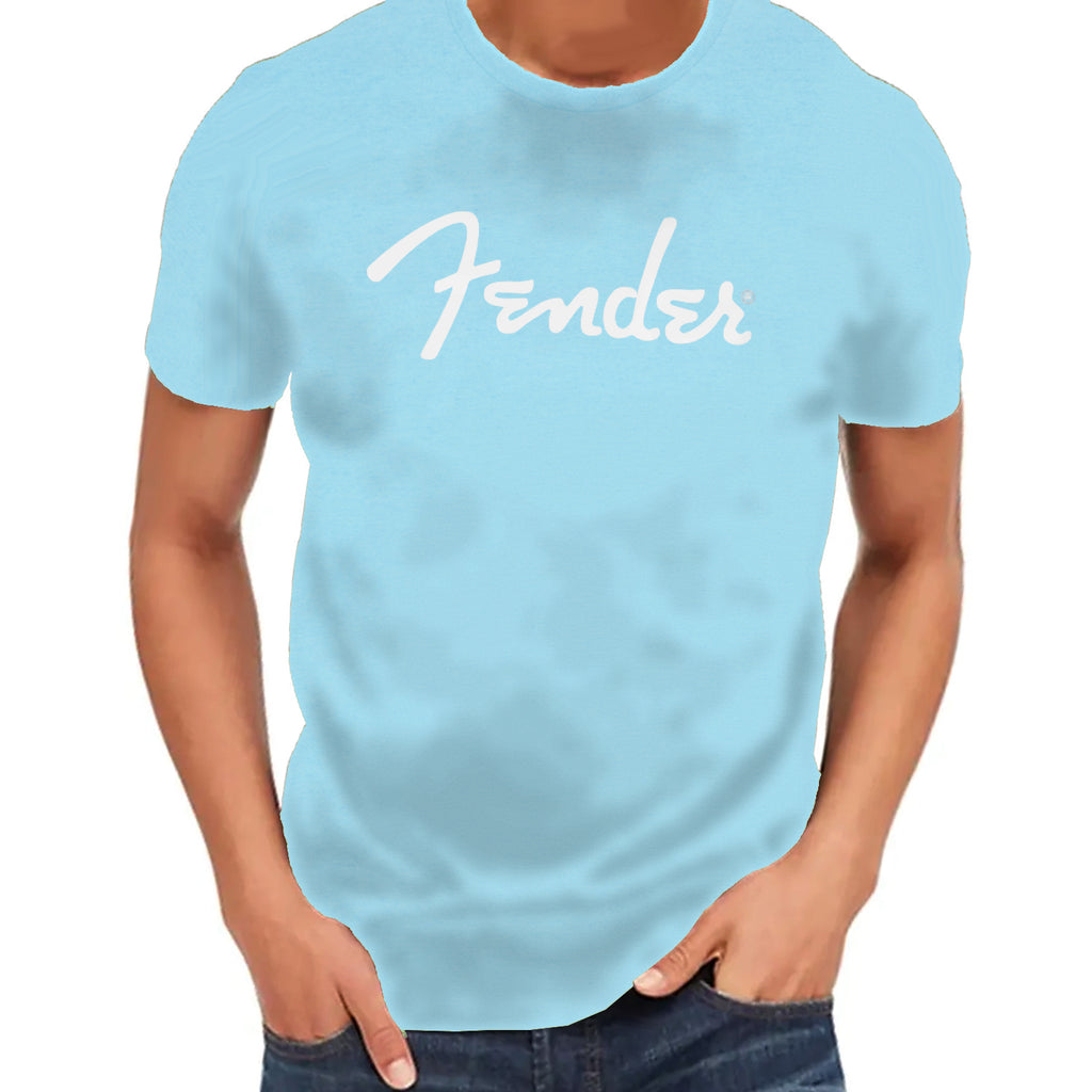 Fender Spaghetti Logo T-Shirt Daphne Blue XXL - 9192222806