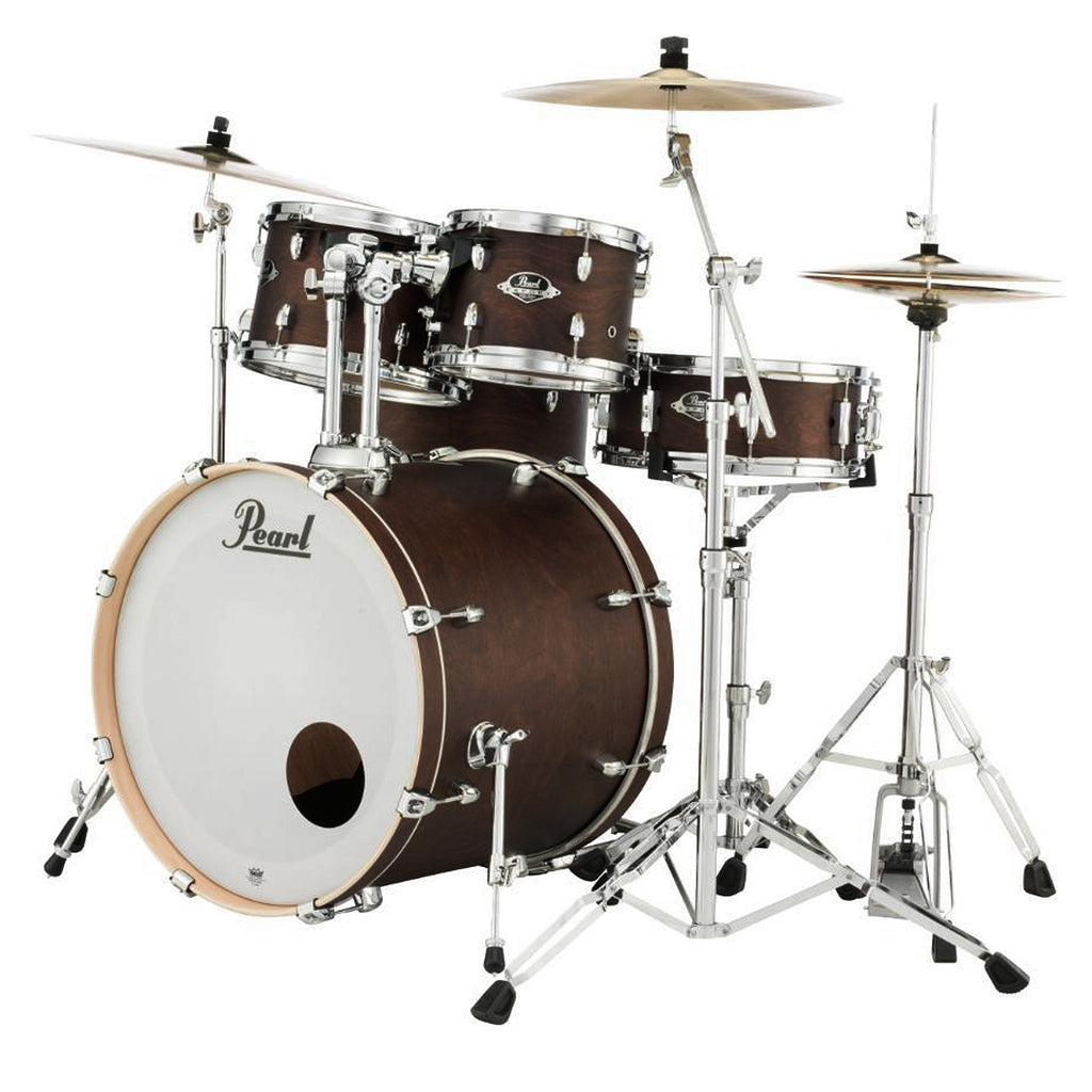 Pearl "IN STORE PICKUP ONLY" EXL 5 Piece Drum Kit & w/Hardware Zildjian Cymbal Pack & Throne in Satin Brown - EXL725SZPC220T1