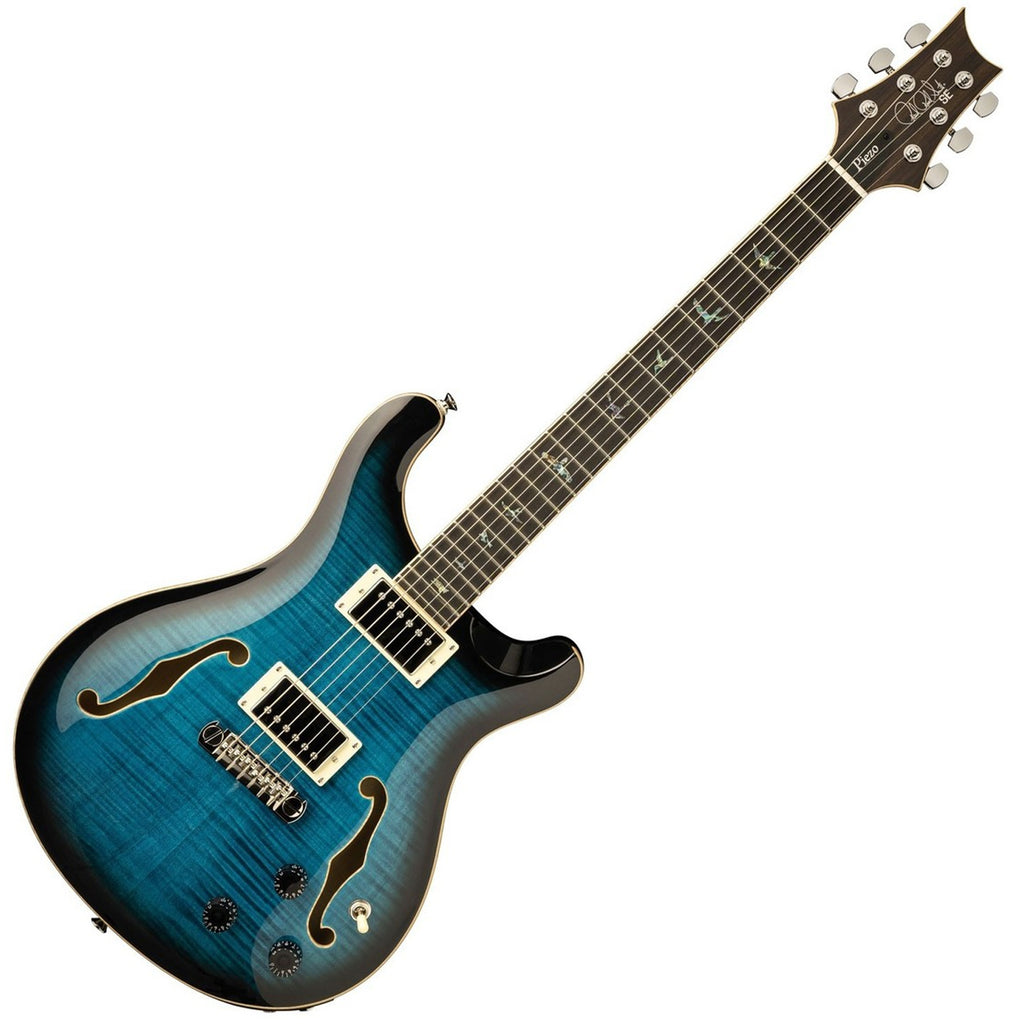 PRS SE Hollowbody II Piezo Electric Guitar in Peacock Blue w/Case - HPEMBPB