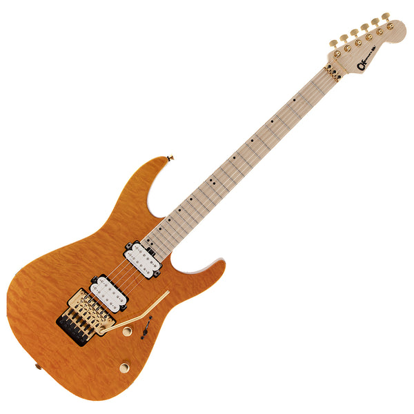Charvel Pro Mod DK24 Electric Guitar HH Floyd Rose in Dark Amber Gold Hardware - 2969431558
