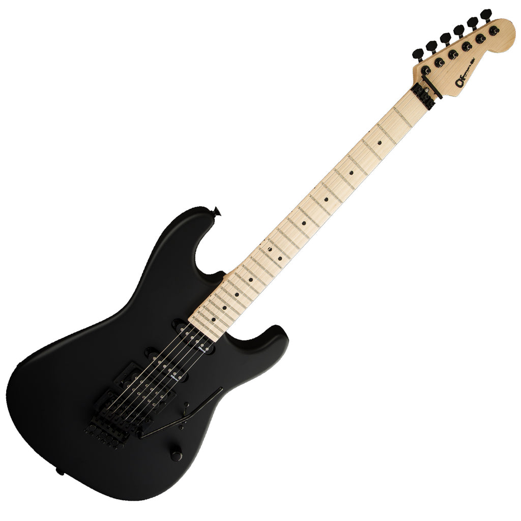 Charvel USA Select San Dimas Style 1 HSS Floyd Maple Electric Guitar in Pitch Black - 2835003768