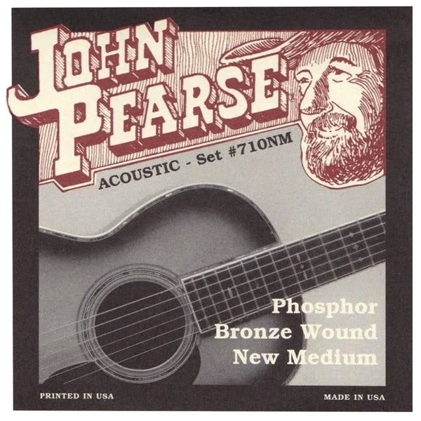 John Pearse New Medium Phosphor Bronze Even Tension Acoustic Strings 013-055 - 710NM