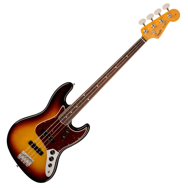 Fender American Vintage II 66 Jazz Electric Bass Rosewood in 3-Color Sunburst w/Vintage-Style Case - 0190170800
