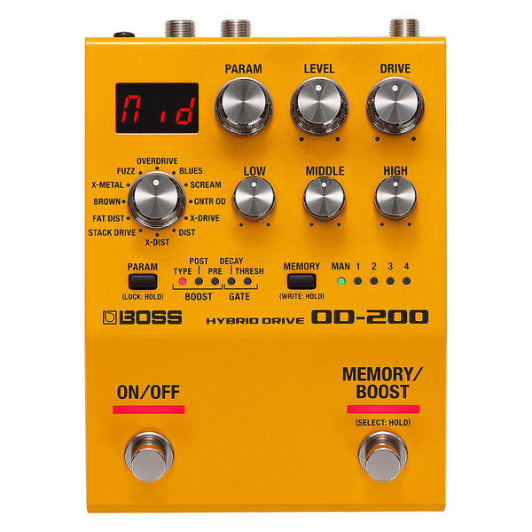 Boss OD200 Hybrid Drive Overdrive Effects Pedal