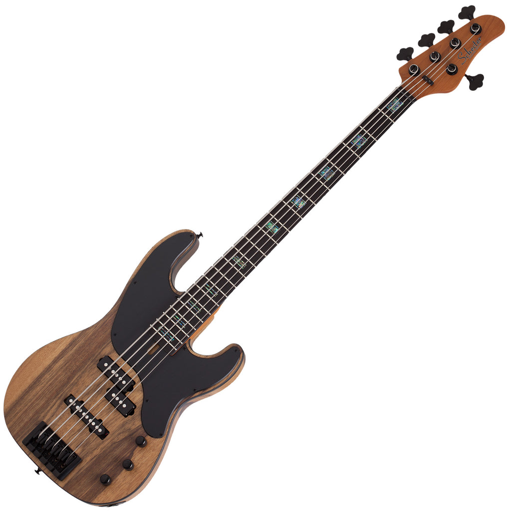 Schecter 5 String Model-T 5 Exotic Electric Bass in Black Limba - 2833SHC