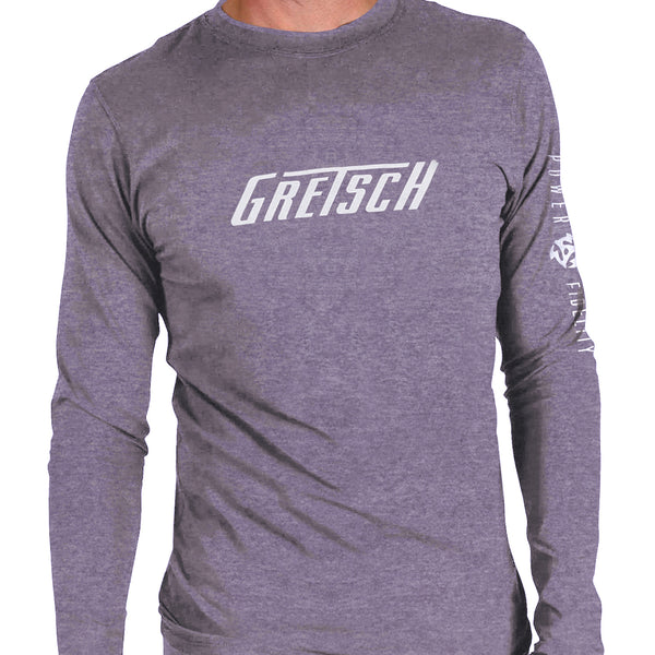 Gretsch Logo Power & Fidelity Long Sleeve T-Shirt Gray XL - 9227367706