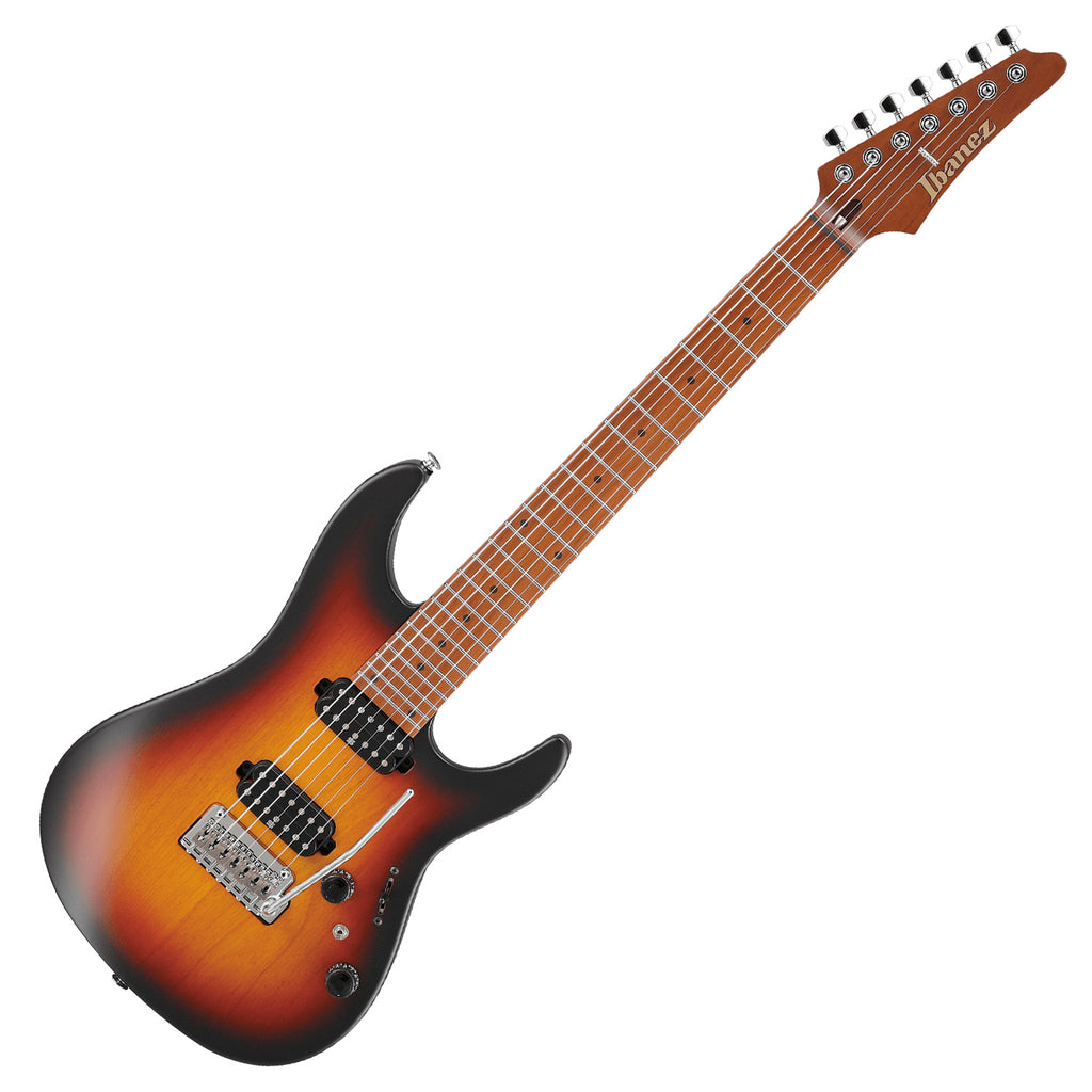 Ibanez AZ Prestige 7 String Electric Guitar in Tri Fade Burst Flat w/Case - AZ24027TFF