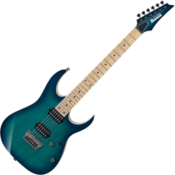Ibanez RG Prestige Fixed Bridge Electric Guitar in Nebula Green Burst - RG652AHMFXNGB